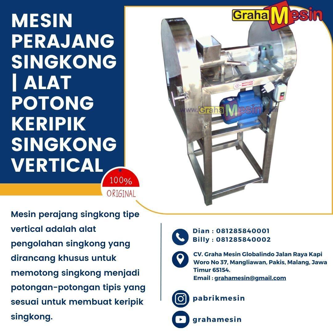 Mesin Perajang Singkong Alat Potong Keripik Singkong Vertical - Malang