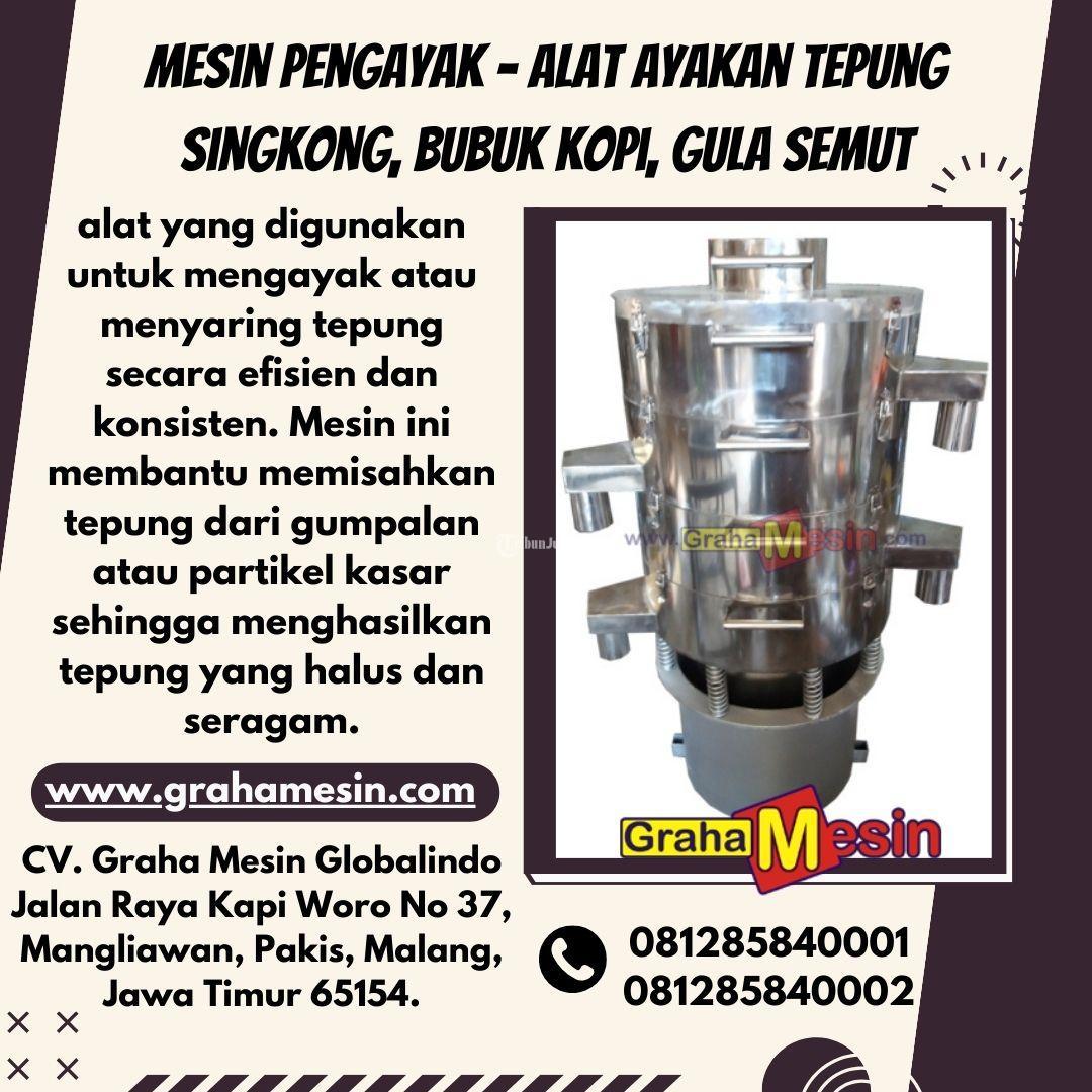 Mesin Pengayak Tepung Singkong Bubuk Kopi Gula Semut Serbaguna Graha Mesin - Malang