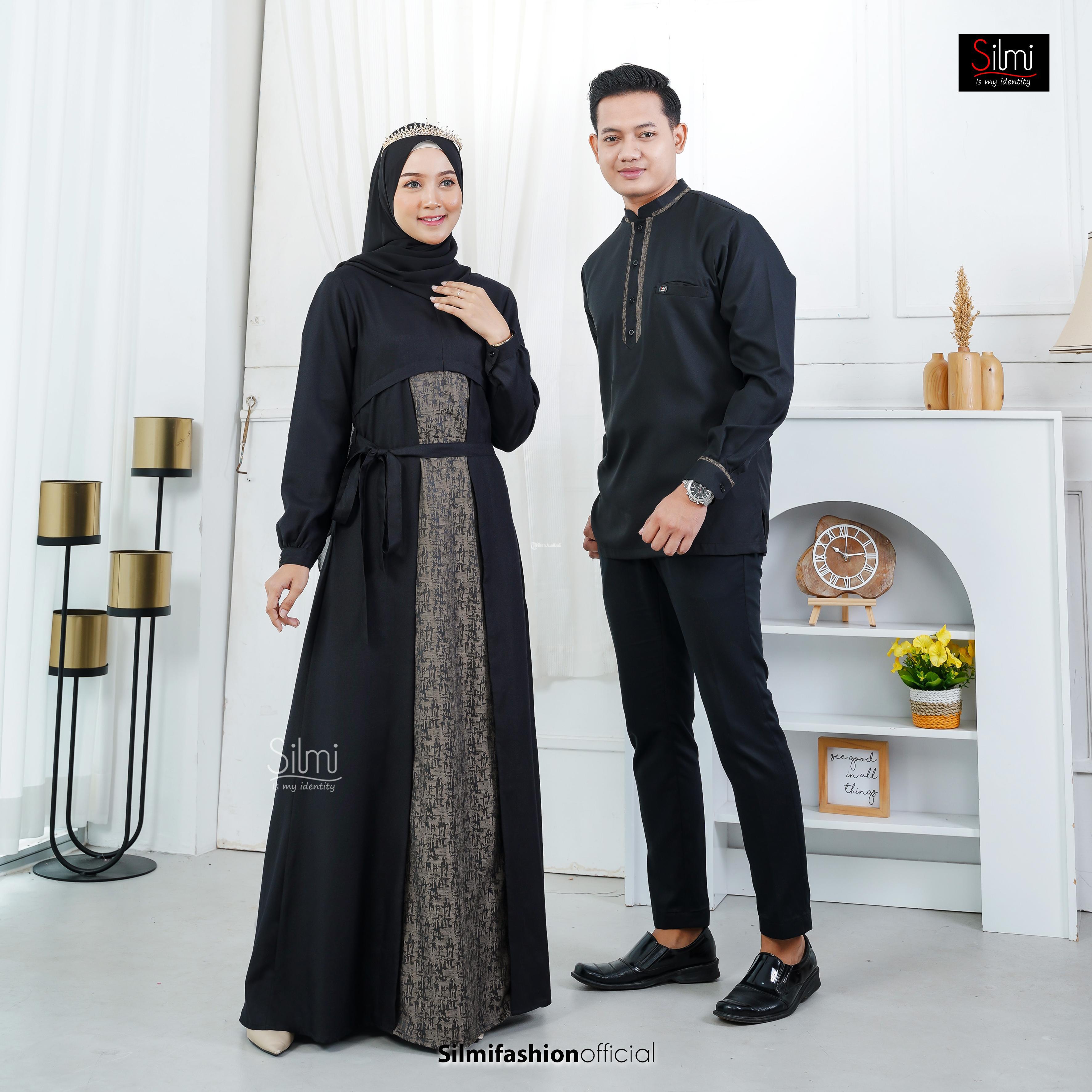 GROSIR GAMIS ELEGAN Hub 0813 5831 7990 Baju Busana Muslim Dress Gamis Lebaran 2024 Terbaru Couple Sarimbit Set Keluarga Simpel Elegan Silmi Fashion Open Reseller Harga Grosir