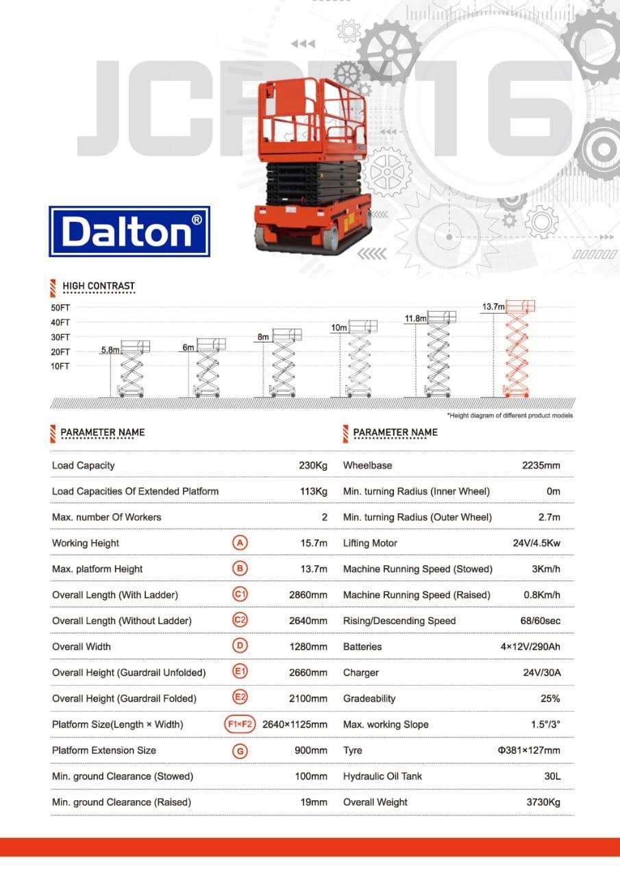 SCISSOR LIFT JCPT 16 METER