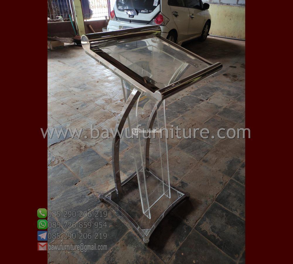 Podium Akrilik Minimalis Kombinasi Stainless - Madiun
