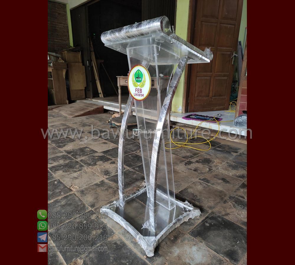 Podium Akrilik Minimalis Kombinasi Stainless - Madiun