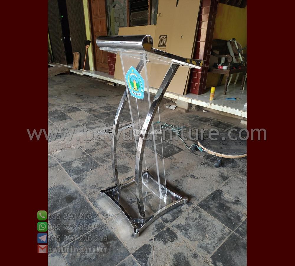 Podium Akrilik Minimalis Kombinasi Stainless - Madiun