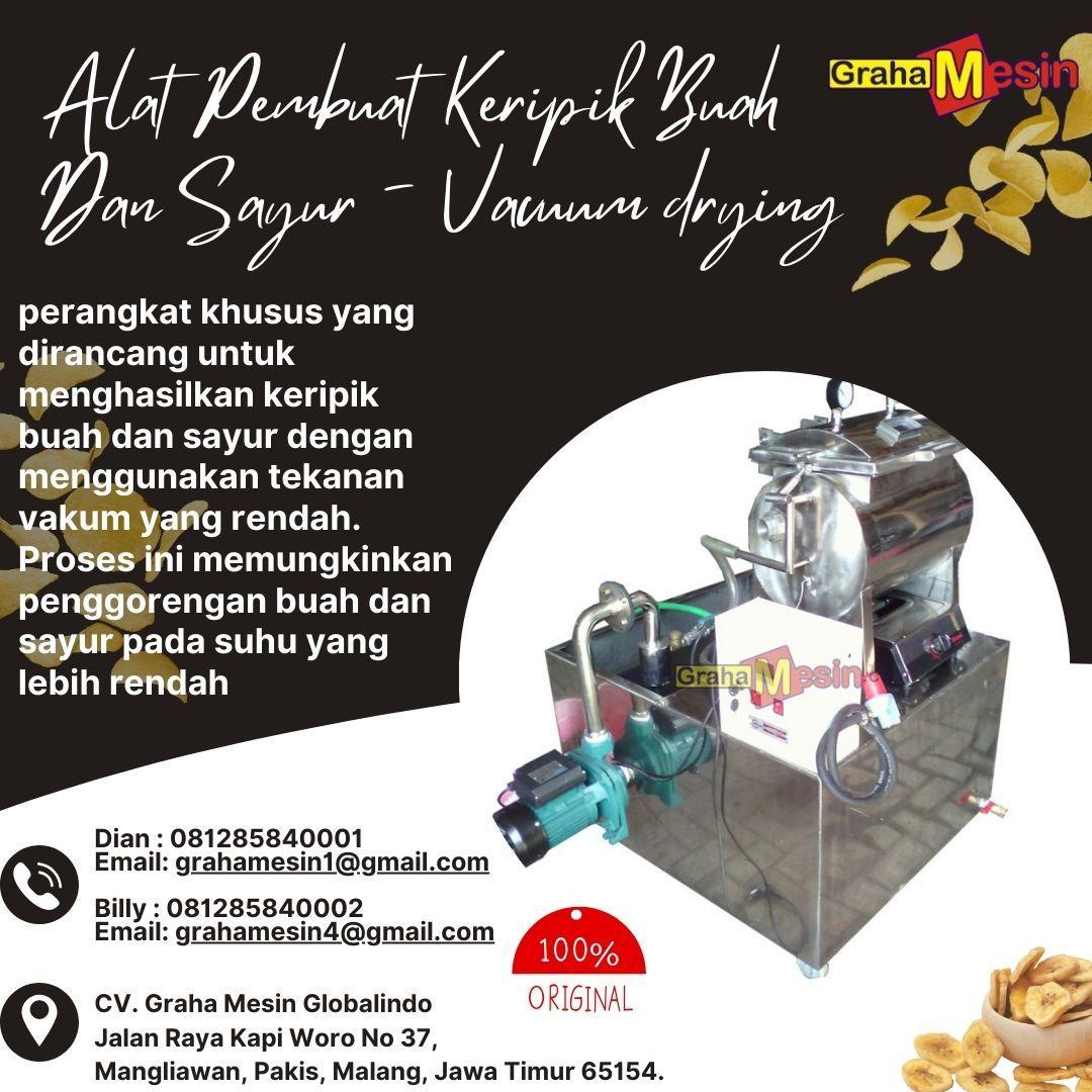 Alat Pembuat Keripik Buah Dan Sayur Vacuum Drying Kapasitas 5Kg - Malang