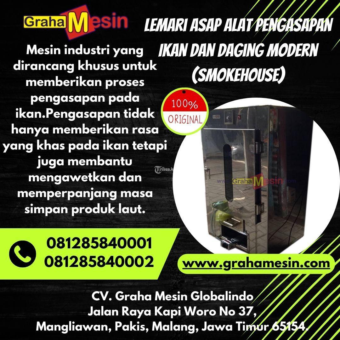 Lemari Asap Alat Pengasapan Ikan Dan Daging Modern Smokehouse Graha Mesin - Malang