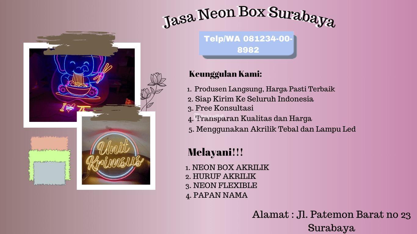 Produsen Neon Box Custom sebagai Media Branding di Surabaya Tribun