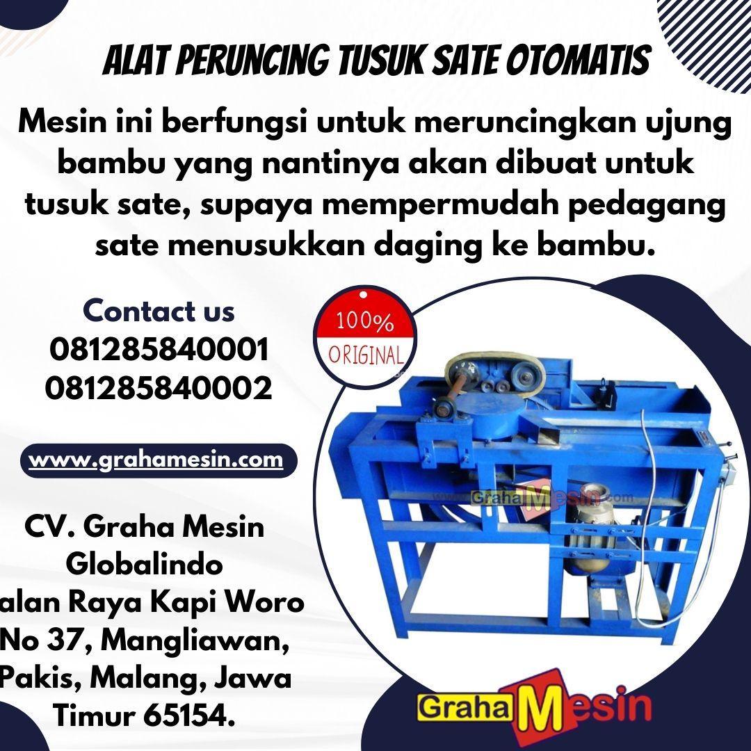 Mesin peruncing tusuk sate otomatis graha mesin