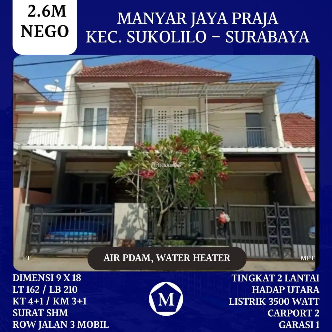 Rumah Mewah Manyar Jaya Praja Surabaya 26M Nego Siap Huni Terawat