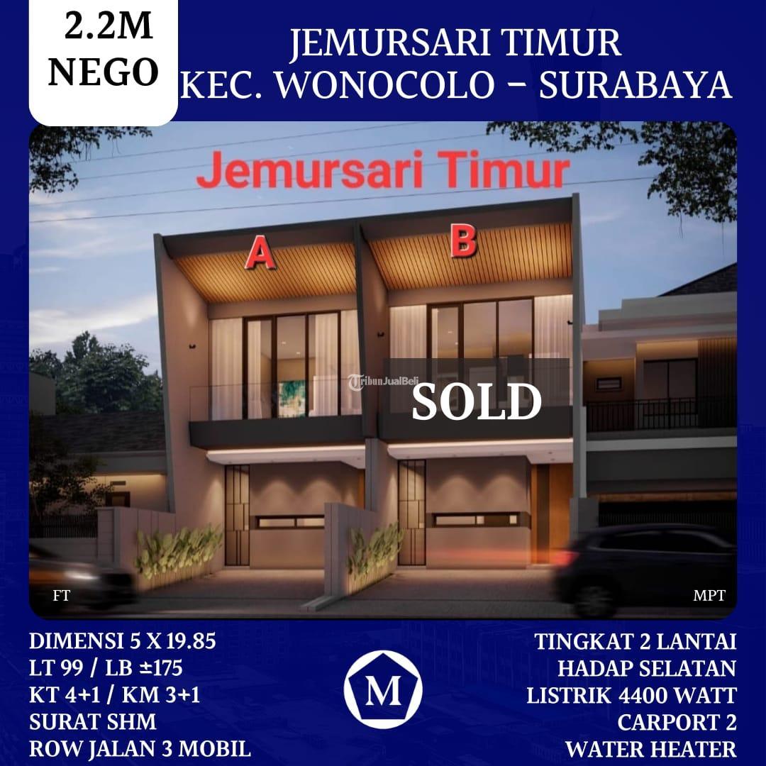 Rumah Baru Jemursari Timur Surabaya 22M Nego SHM Kualitas Premium