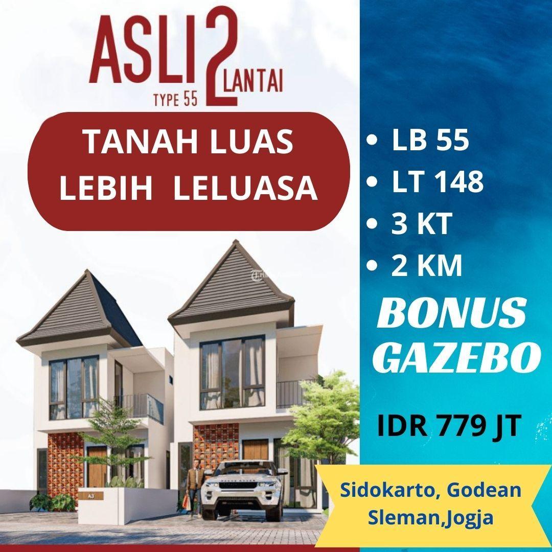 RUMAH YOGYAKARTA DI GODEAN EXCLUSIVE 2 LANTAI BONUS GAZEBO