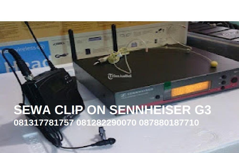Sewa Mic Clip On Merek Sennheiser EW 100 G3 Jenis Audio Microphone Headset Wireles Untuk Sound System