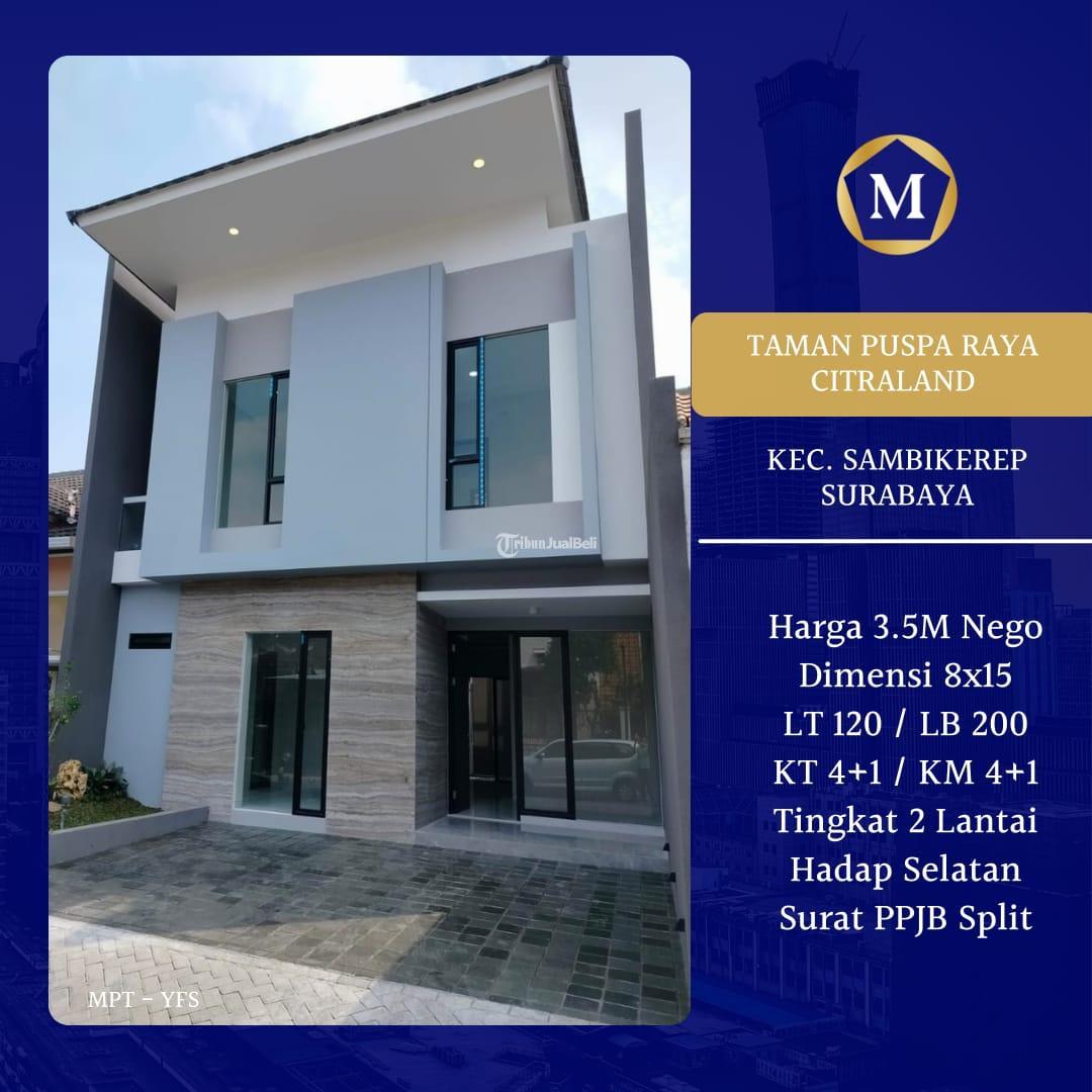 Dijual Rumah Taman Puspa Raya Citraland LT 120m2 LB 200m2 Harga Nego Siap Huni - Surabaya