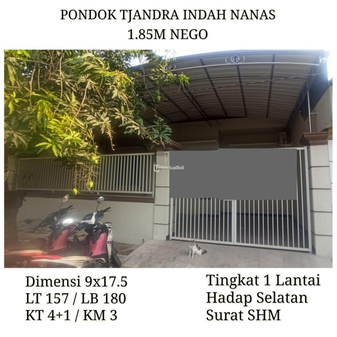 Dijual Rumah Pondok Tjandra Indah Nanas LT 157m2 LB 180m2 4KT 2KM Harga Nego SHM Hadap Selatan - Sidoarjo