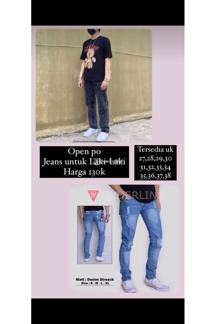 Jeans Pria Berbagai Ukuran dan Warna Maumere Flores NTT