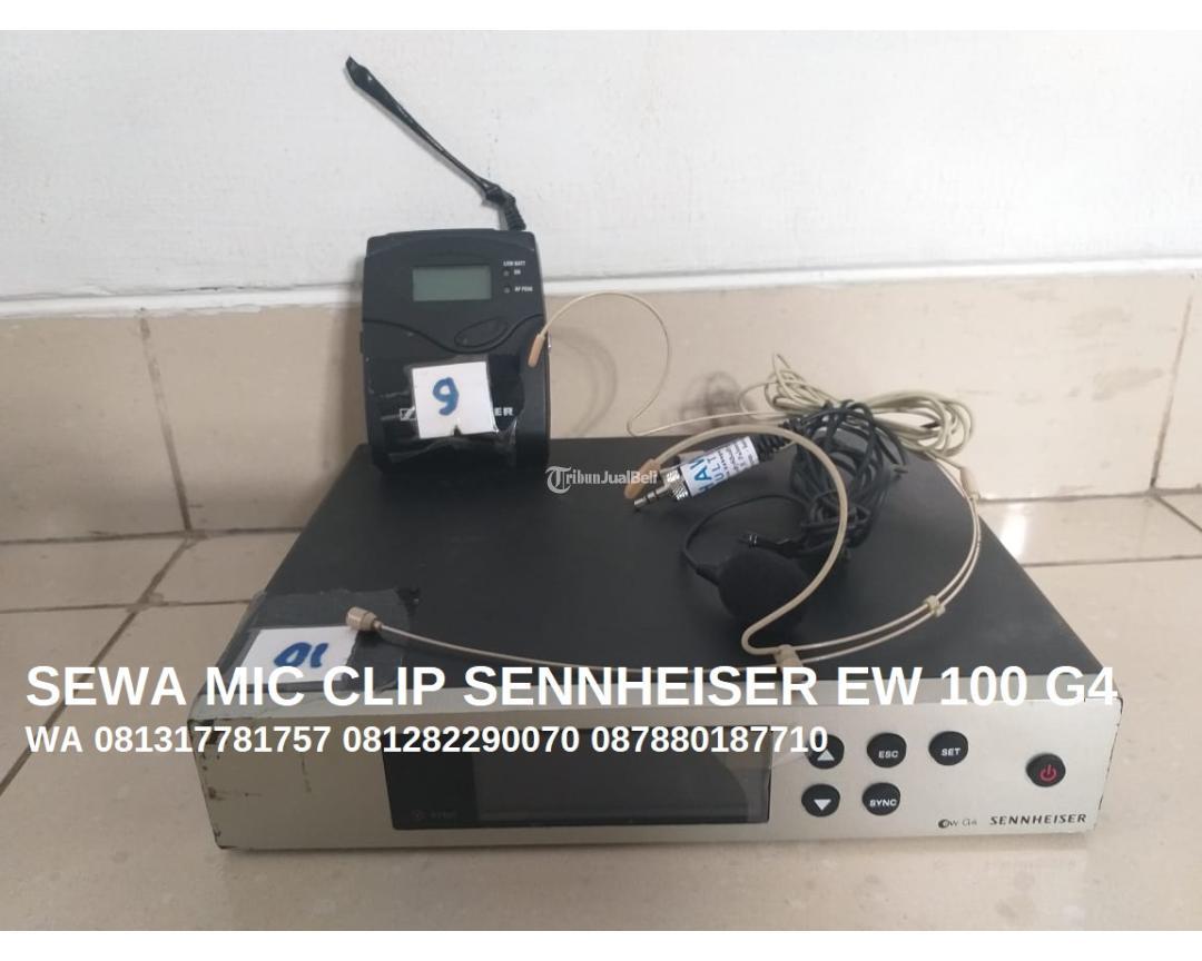 Sewa Mic Clip On Merek Sennheiser EW 100 G4 Jenis Audio Microphone Headset Wireles