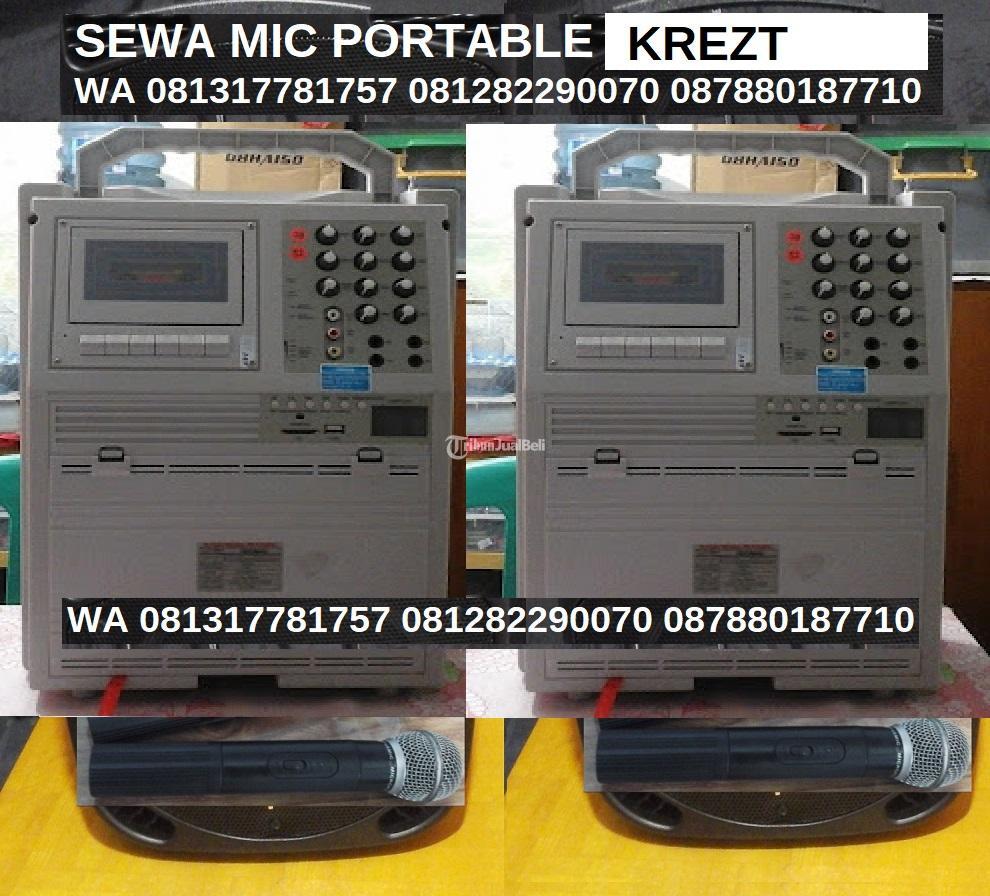 Sewa Mic Portable Merk Krezt Tipe Sound System Speaker Portable USB di