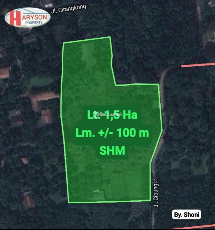 Tanah Komersil 15000 m2 Setu SHM Lengkap - Bekasi