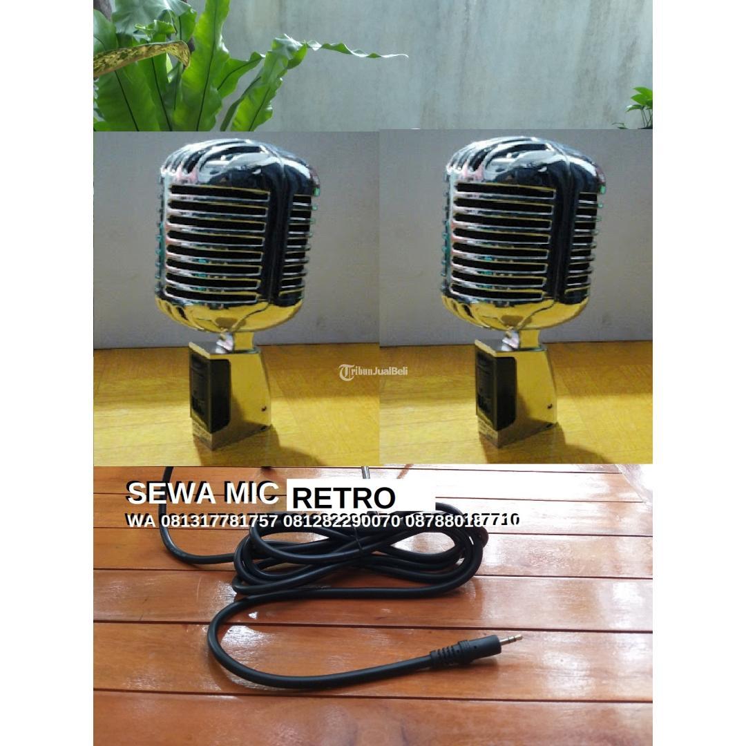 Sewa Mic Retro Vintage Warna Silver Untuk Microphone Classic Jadul