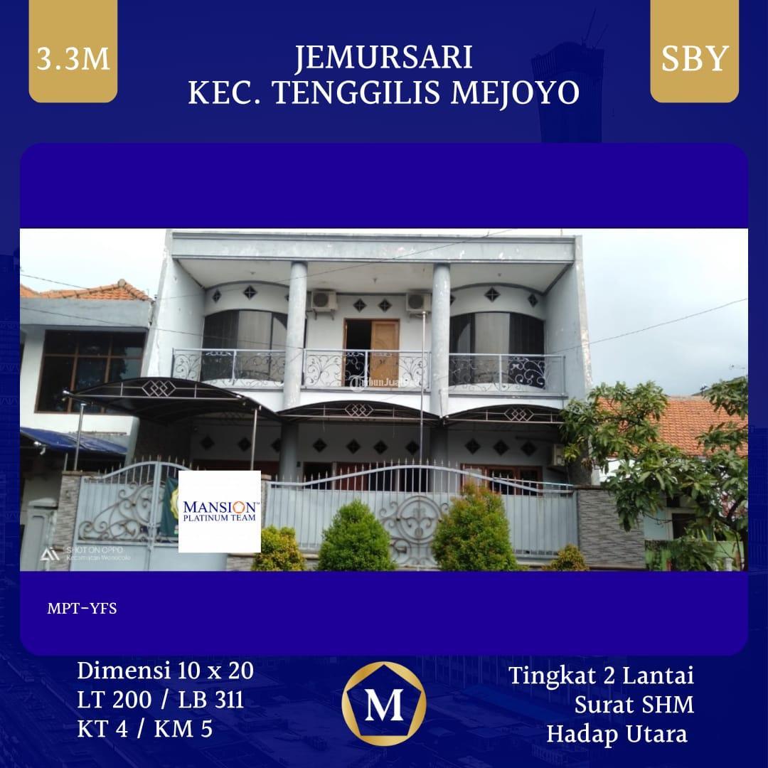 Dijual Rumah Mewah LT 200m2 LB 311m2 4KT 5KM Jemursari Tenggilis Mejoyo SHM Hadap Utara - Surabaya