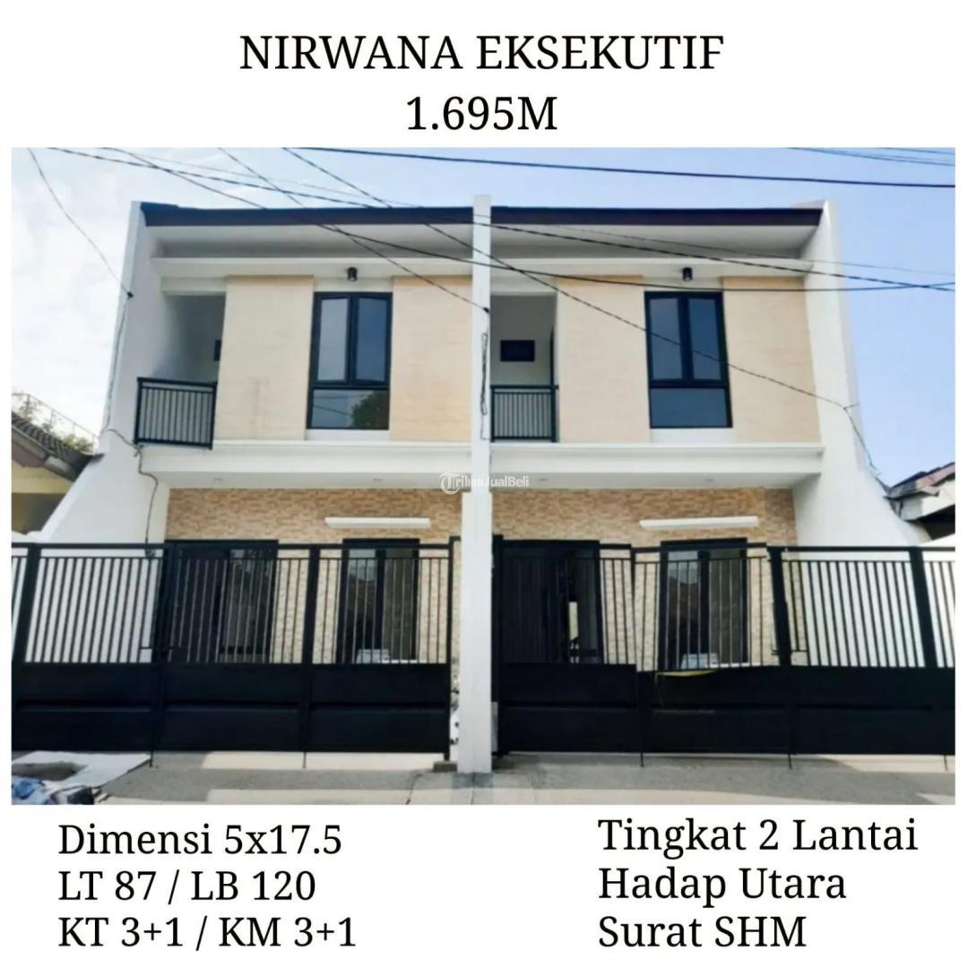 Dijual Rumah Nirwana Eksekutif LT 87m2 LB 120m2 3KT 3KM SHM Hadap Utara - Surabaya