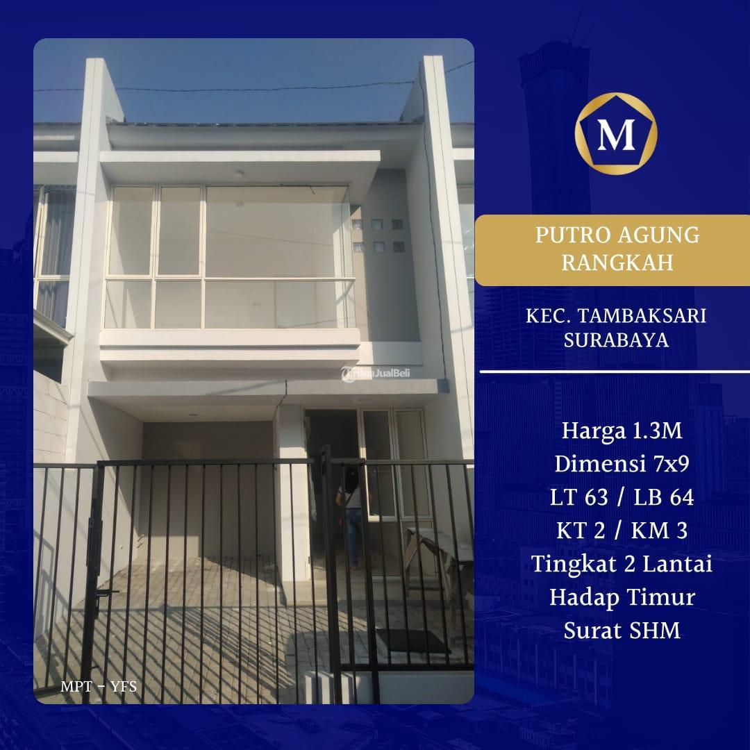 Jual Rumah Baru 2 Lantai Putro Agung Rangkah SHM Hadap Timur - Surabaya