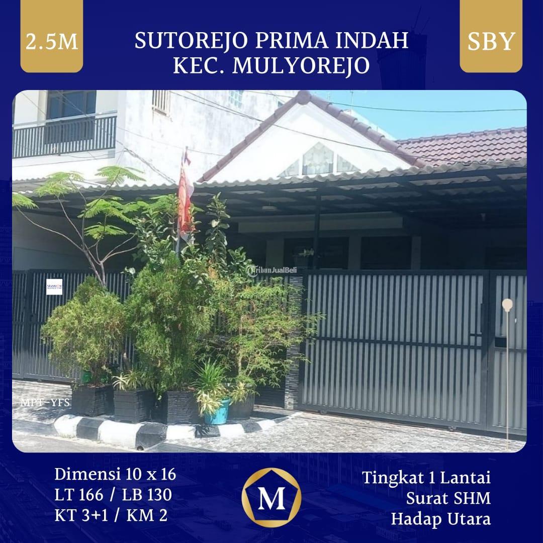 Jual Rumah SHM 1 Lantai Luas 130/166 Sutorejo Prima Indah SHM Hadap Utara - Surabaya