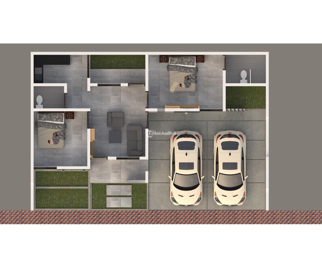RUMAH BARU BISA CUSTOM RUANGAN LOKASI TEPI JALAN DI WONOLELO