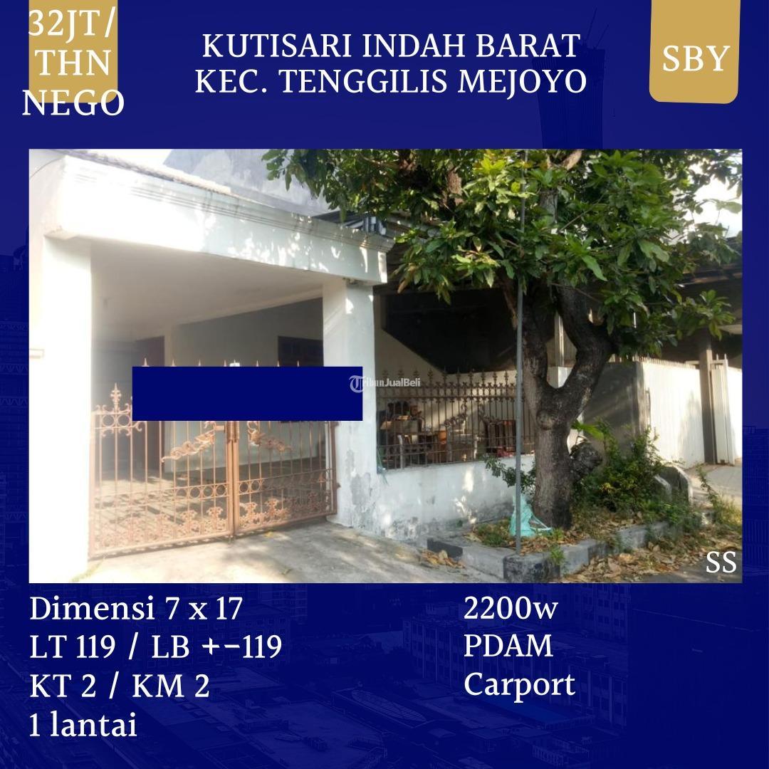 Rumah 1 Lantai Kutisari Indah Barat Surabaya 32 Juta per Tahun Nego