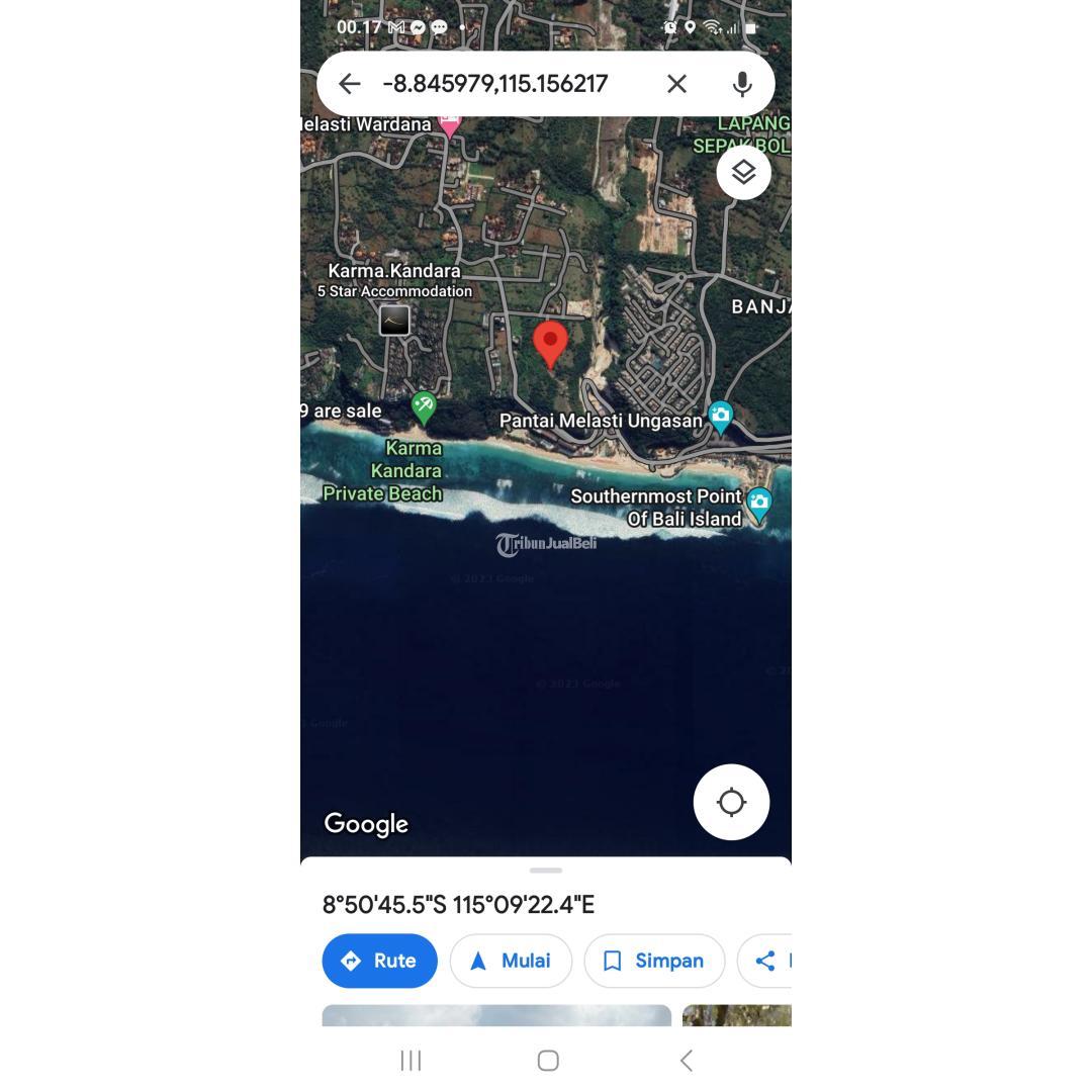 Tanah premium full view laut di melasti ungasan cocok komplek villa hotel beach club