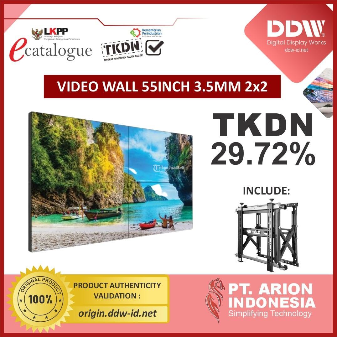 Paket Video Wall DDW 55 Inch 35mm 2x2TKDN  LKPP Kota Malang