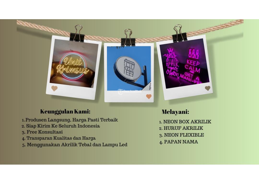 Jasa Neonbox Custom Berkualitas di Surabaya Tribun JualBeli