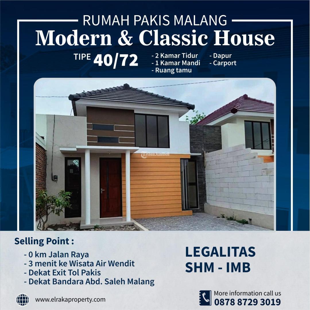 Dijual Rumah Murah Pakis Type 40/72 Dan Type 69/81 Dekat Jalan Poros Di ...