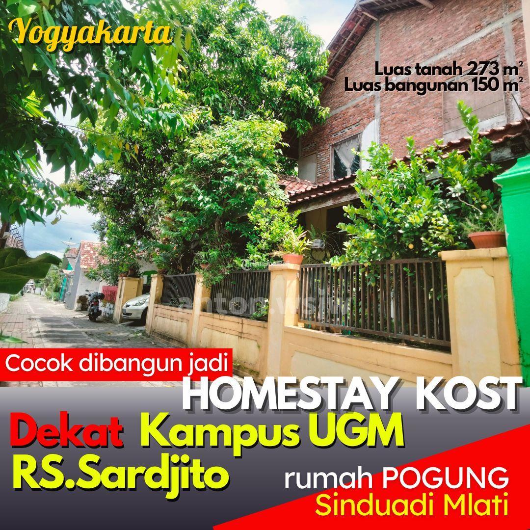 Rumah Pogung Dekat UGM Luas Tanah 273 m2 Lebar 15 m SHM  Sleman Yogyakarta