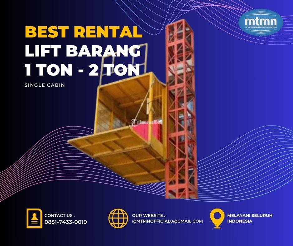 PERSEWAAN ALAT PROYEK LIFT BARANG 1 KABIN  TASIKMALAYA 085174330019