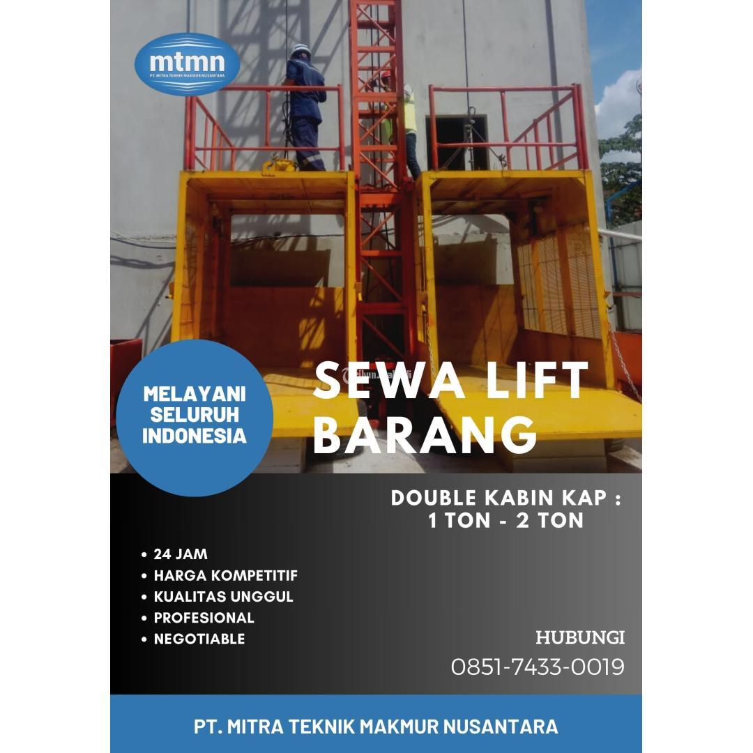 Sewa Lift Barang 2 kabin Palembang Solusi Terbaik untuk Pekerjaan Anda 085174330019