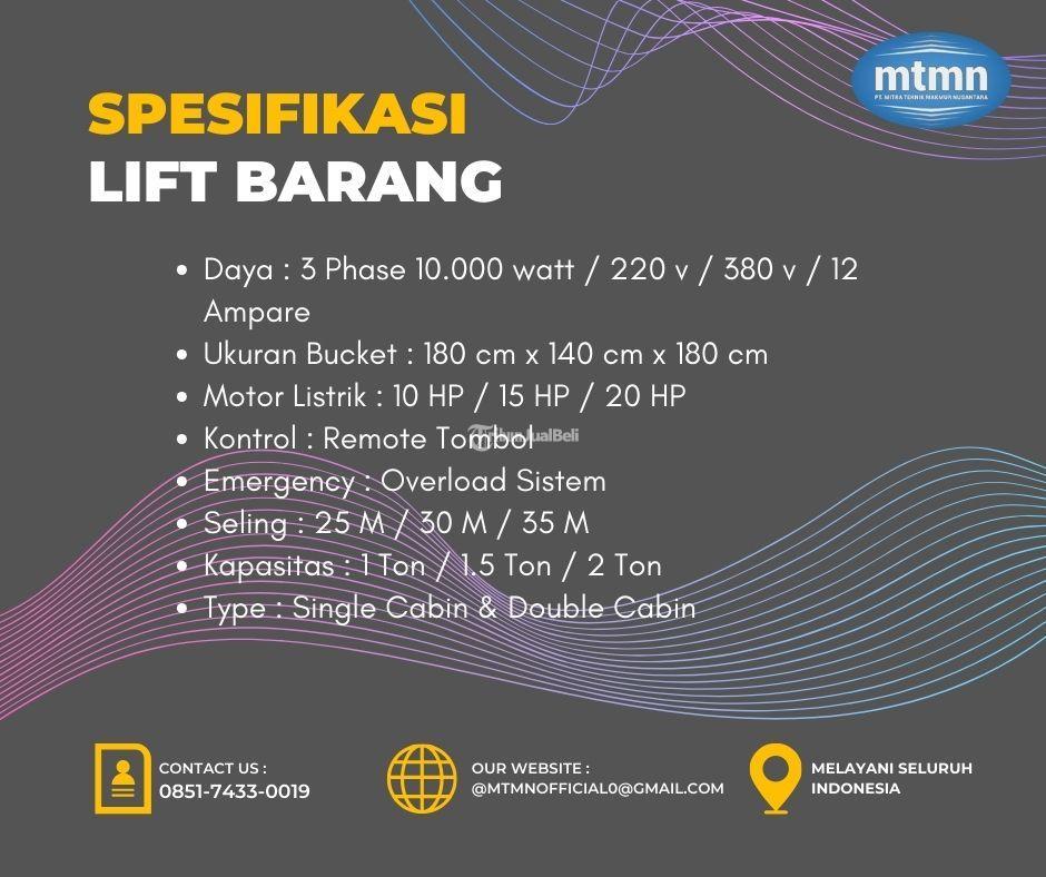 Sewa Lift Barang 2 kabin Palembang Solusi Terbaik untuk Pekerjaan Anda 085174330019