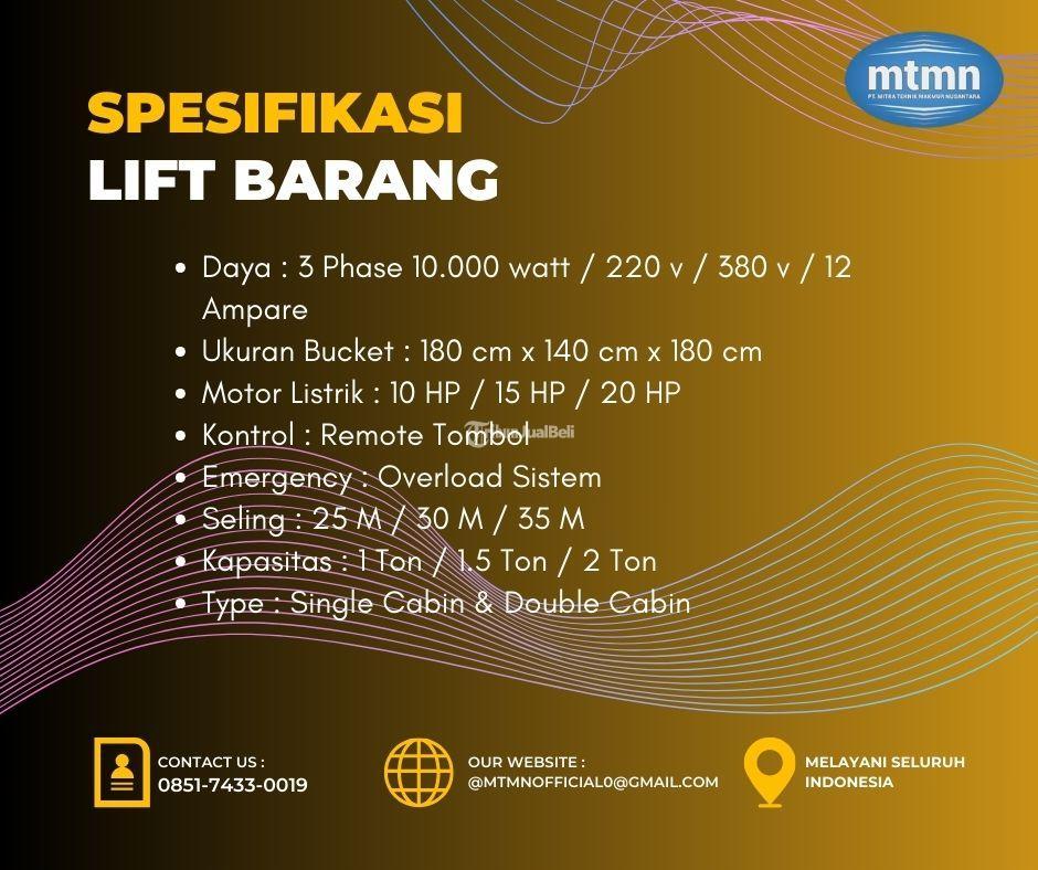 Sewa Lift Barang 2 Kabin Mojokerto Pilihan Utama Kontraktor 085174330019