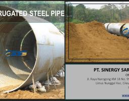 Aramco Corrugated Steel Pipe Pipa Baja Bergelombang Gorong Gorong Baja Guardrail  Pekanbaru