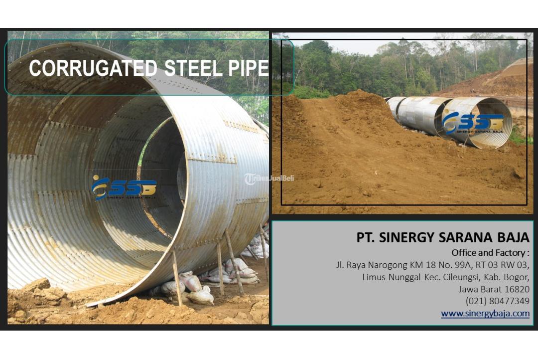 Aramco Corrugated Steel Pipe Pipa Baja Bergelombang Gorong Gorong Baja