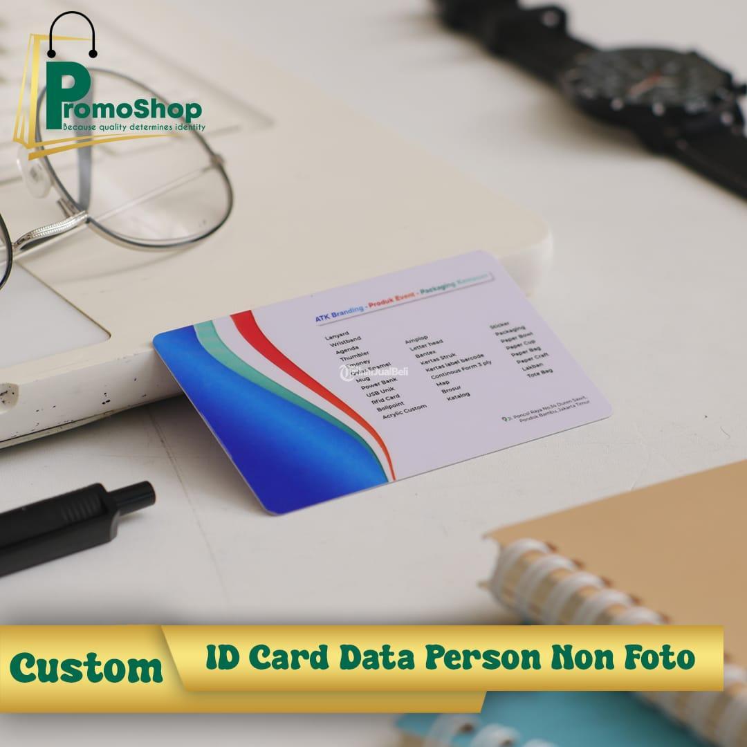 Cetak ID Card Data Person Non Foto Custom Kartu Nama Pengenal Member Kualitas Premium