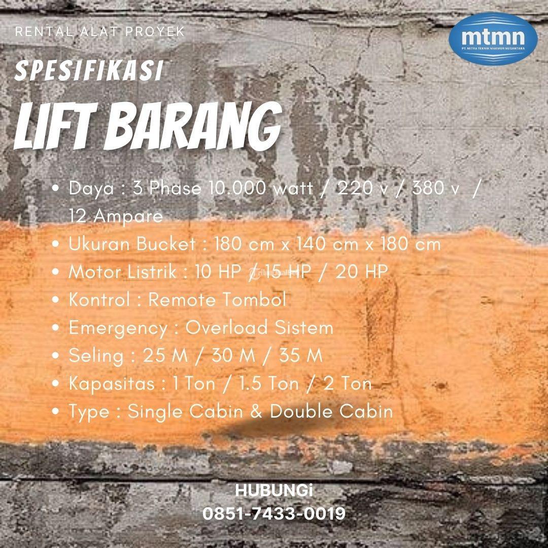 PERSEWAAN LIFT BARANG 2 KABIN KOTA SALATIGA 085174330019