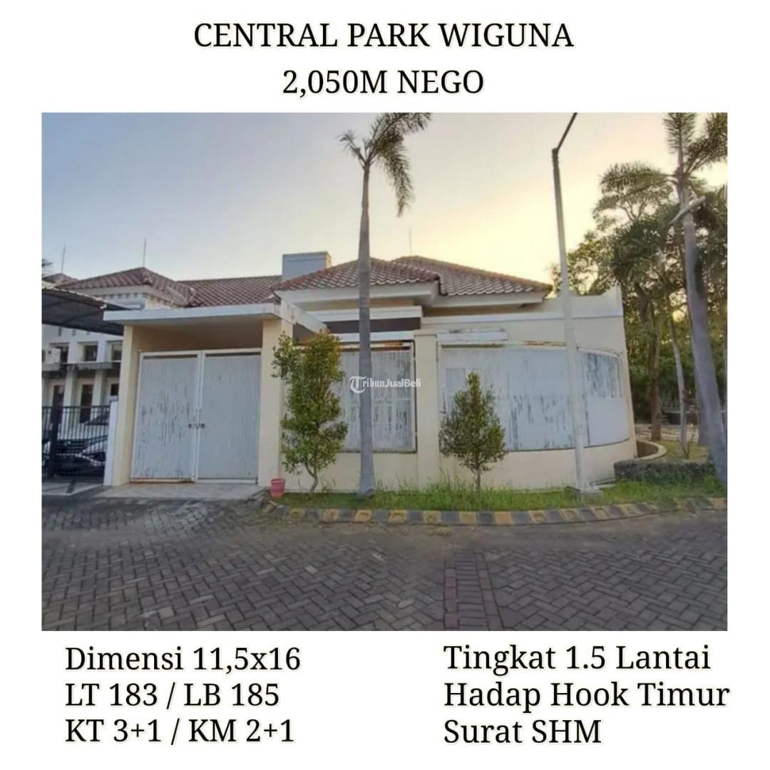Rumah Hook Central Park Wiguna Surabaya Harga Nego SHM Hadap Timur