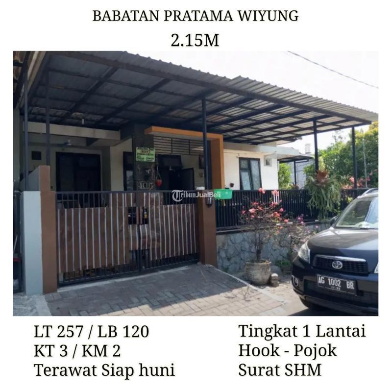 Rumah Hook Babatan Pratama Wiyung Surabaya Terawat Siap Huni