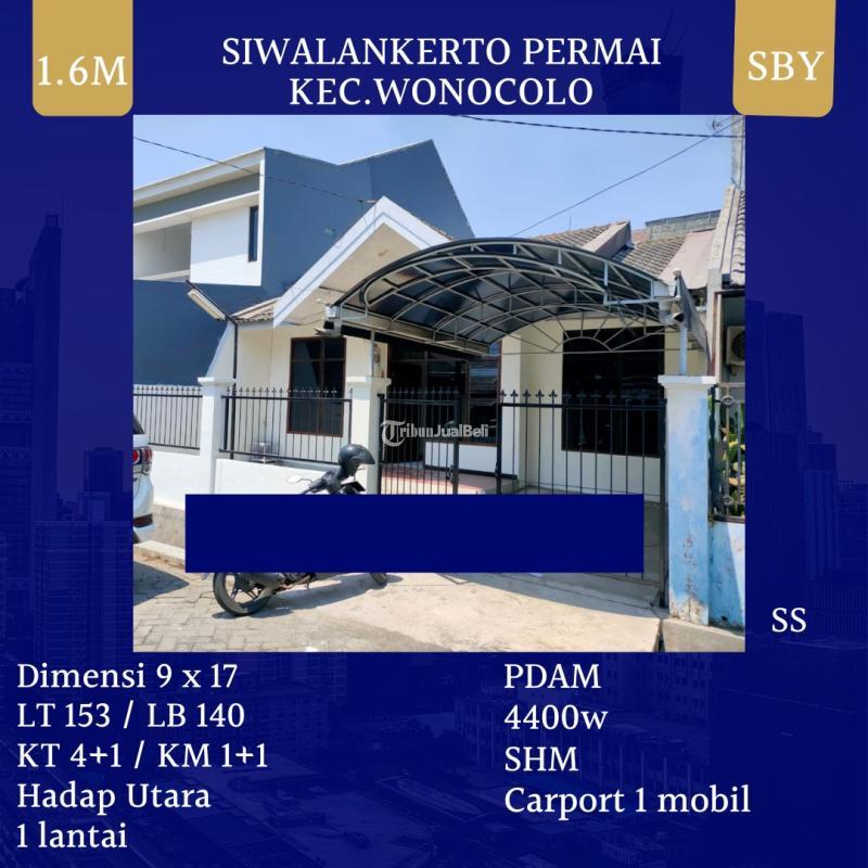 Rumah 1 Lantai Siwalankerto Permai Surabaya SHM Hadap Utara