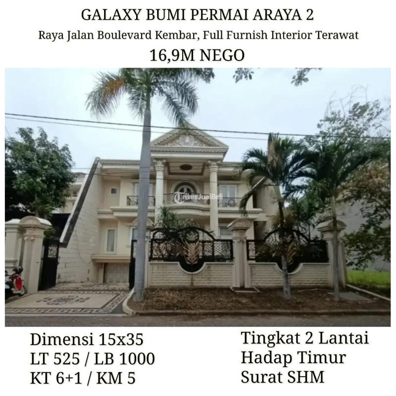 Rumah Mewah Galaxy Bumi Permai Araya Surabaya Harga Nego Full Furnish