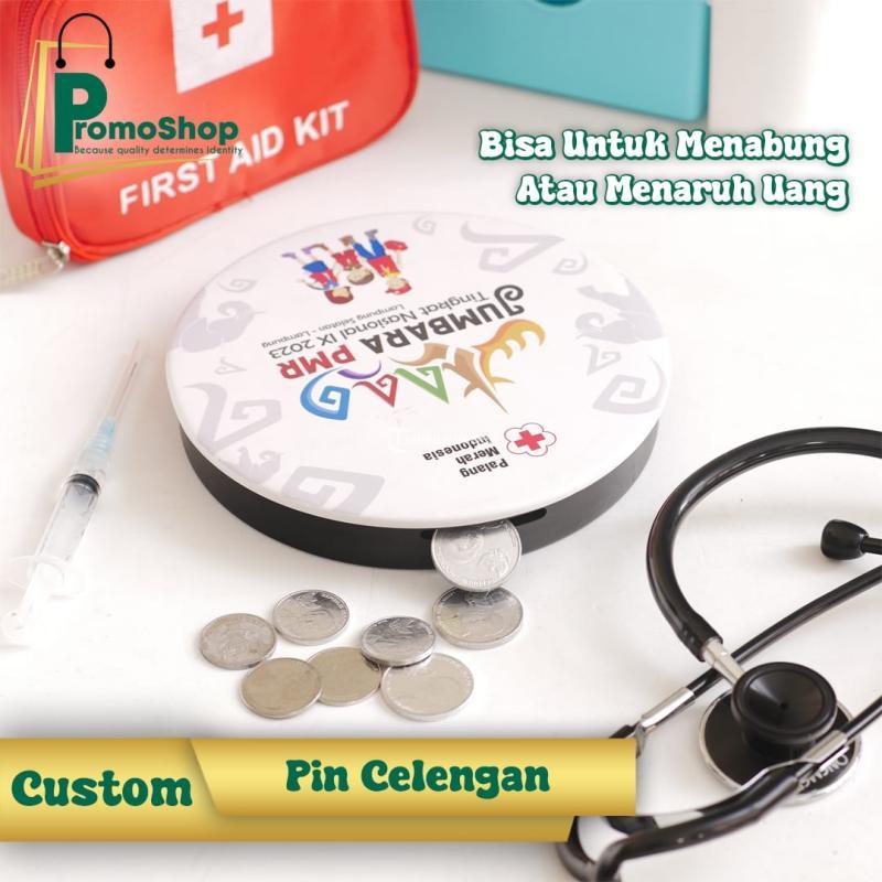 Cetak Pin Celengan Custom Kunci Lucu Unik Aesthetic Kualitas Premium