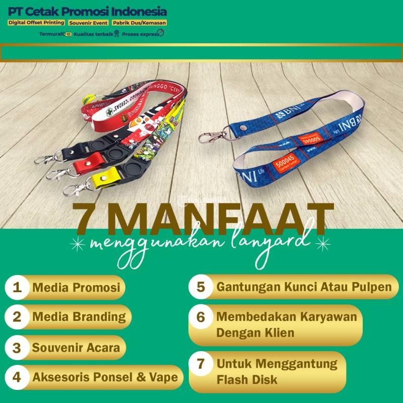 Cetak Lanyard id card Gantungan id card name tag Tali Lanyard Kualitas Premium