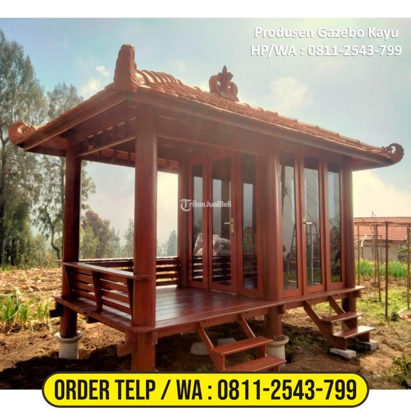 Gazebo unik dari kayu - Bogor