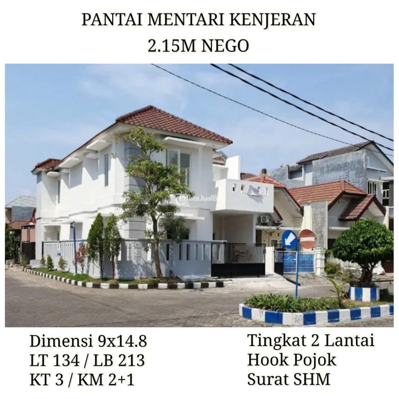 Rumah Hook 2 Lantai Pantai Mentari Kenjeran Surabaya 2.15M Nego SHM