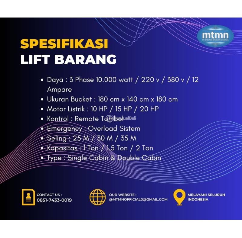 PERSEWAAN LIFT BARANG PANGKAL PINANG 085174330019